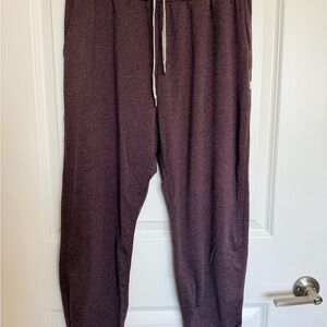 Vuori Women's Deep Wine Drawstring Joggers EUC
